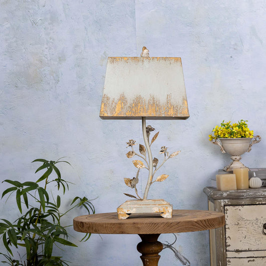 Französische Retro-Metall-Tischlampe